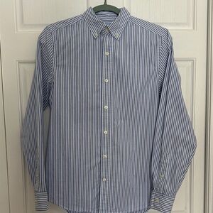 Gap Slim Fit Blue White Striped Button Down Shirt XS